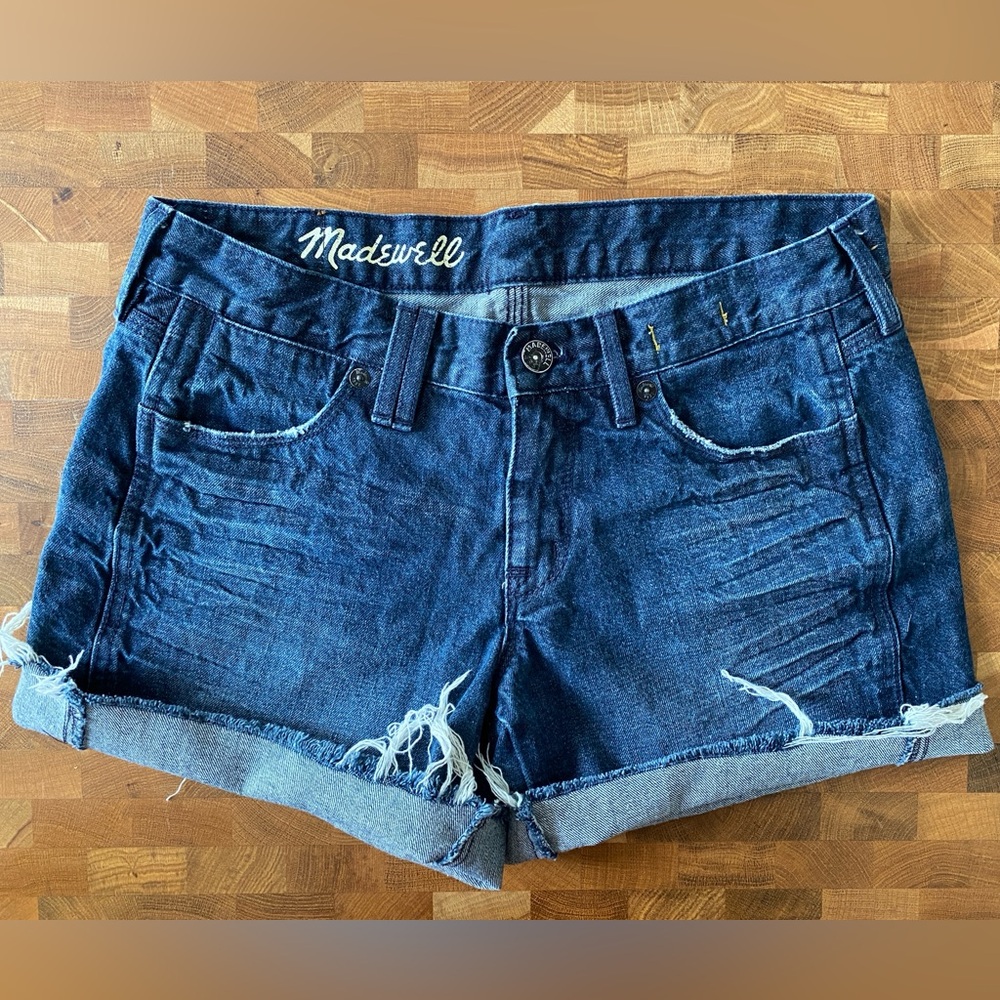 Vintage Madewell jean short denim cut off shorts rn 77388
